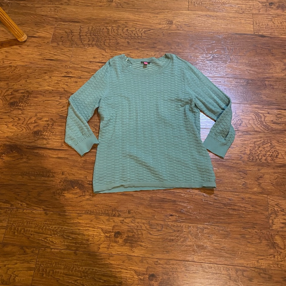 Vince 3/4 sleeve Camuto Green Sweater